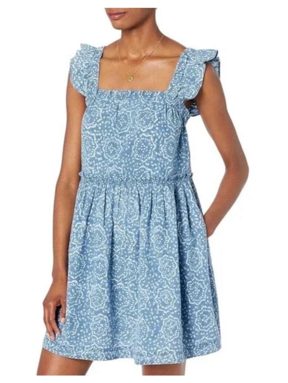 Madewell Blue Floral Mini Dress